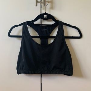 Finish Line Athletics Black Racerback Sports Bra Top Large